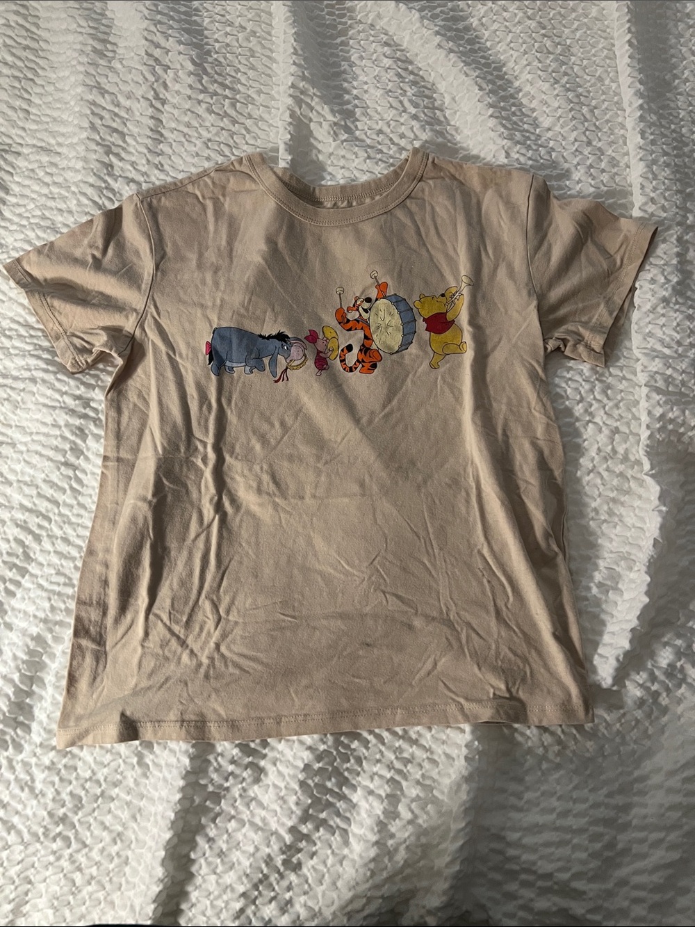 Disney Beige Winnie the Pooh Character Graphic Tee - Women's Short Sleeve